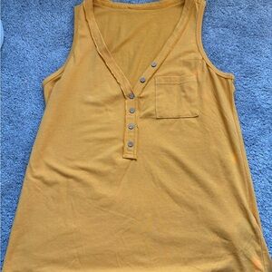 Women's Mustard Sleeveless Top